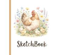 Sketchbook Chicken Cute Farm Animal: Blank Unlined 110 page (8.5 x 11 in) for Drawing, Doodling, Painting, Sketching, Journaling & Doodling For Kids Girls boys teens teachers student men women adults