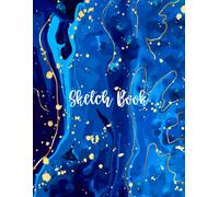 Sketchbook: Colorful Marble Sketchbook Painting Drawing Doodling Art Lettering And Watercolor Gift For Boys And Girls Teens Unruled Blank Pages