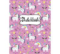 Sketchbook: Cute Unicorn drawing paper for kids: Sketch Pads for Drawing, Doodling or Sketching, Kids Sketch Book includes 120 Pages of 8.5"x11" Blank Paper - Sketch book For Kids (Volume 2)