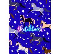 Sketchbook: Cute Unicorn Kawaii Notebook 120 Pages, 8.5"X11" Blank Paper With Unicorns And Doodles, Great Gift For Girls/Vol-01