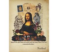 Sketchbook: Da Vinci Sketch Book Large Notebook For Drawing, Writing, Sketching And Doodling 8.5 X 11 Blank Drawing Book Gift For Art Lovers & Creative Artists Drawing Pad With Blank Pages For