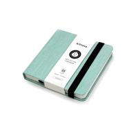 Sketchbook de voyage 12 x 12 cm - Carnet d'art 300 g/m² Hot Press avec couverture 100 % coton - Carnet de croquis pour aquarelle, encre, crayon, huile et acrylique portable