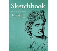 Sketchbook for Drawing - Apollo Edition: No Spiral Sketch Pad | 120 Pages | 90 GSM White Paper | 8.5" x 11" | Turquoise