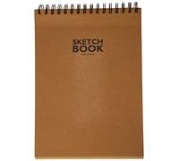 Sketchbook Carnet de Croquis à Spirales, Format A4, 120 Feuilles, 100 g/m², Papier Kraft Robuste et Recyclable, en Fibres Naturelles Non blanchies, Set Pièces