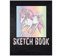 Sketchbook: Large 8.5" X 11" Blank Sketchbook Drawing Pads With White Sketching Paper Unicorn Themed Birthday Party Supplies , For Artist Beginner Kids