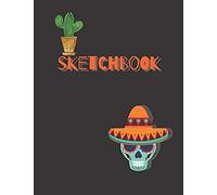 Sketchbook: Large Sketchbook With Sugar Skull, Great For Drawing