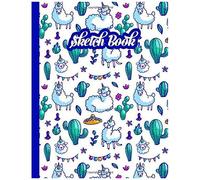 Sketchbook: Llama Cactus Sketchbook For Kids, Teen And College Students Succulent Llama Pattern - Drawing , Whiting , Journaling & Doodling