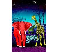 Sketchbook: Plain And Dot Grid Paper To Draw And Write In Thoughts And Ideas Journal Colorful Outerworld Animal Safari Design Cove