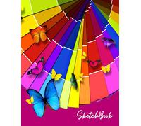 Sketchbook: Premium Blank White Pages With Best Multicolor And Butterflies Cover For Sketching, Writing ,Drawing, Painting And Doodling.: With 8.5 X 11 Wide Sheets Of High Quality For Kids, Boys, Girl