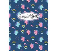 Sketchbook: Pretty Unicorn Sketchbook For Boy And Girls Blank Paper For Drawing Doodling Learning