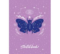 Sketchbook: Purple Spiritual Moth Astrology - Large Blank Sketchbook - 8.5 X 11 Inches - 110 Pages (Sketchbook For Drawing And Sketching)