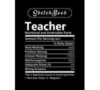 Sketchbook: Teacher Nutrition Factors 8'' X 11'' Sketchbook The Perfect Gifts For Friends And Family