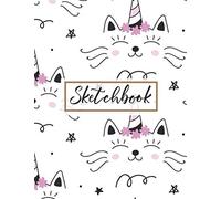 Sketchbook: Unicorn Sketchbook For Girls Cute Unicorn Kawaii Sketchbook / Notebook For Drawing Blank Journal Notepad To Draw, Doodle, Valentine's Day Unicorn Design Cute Gifts For Girls Boys & Women M