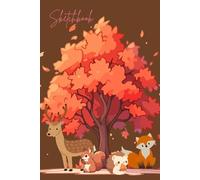 Sketchbook with Fall Woodland Creatures Cover: for all artist's drawings and doodles