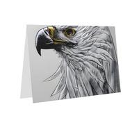 Sketching An Eagle Carte de vœux vierge avec enveloppe, 10 x 15 cm, pour événements, mariages et anniversaires.
