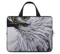 Sketching an Eagle - Housse pour ordinateur portable ultra fine et étanche de 13 pouces, sac de protection portable avec dragonne