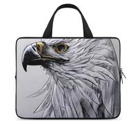 Sketching an Eagle - Housse pour ordinateur portable ultra fine et étanche de 15 po - Sac de protection portable avec dragonne