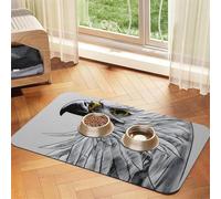 Sketching an Eagle Pet Set de table en cuir absorbant 40 x 60 cm Beau design pour gamelle pour chat et chien