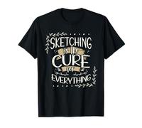 Sketching is My Cure for Everything Artiste T-Shirt