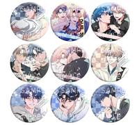 Sketchs Badges Anime Figure Tinplate Badge Pins Décorations - Multicolore 58mm 9 Pièces