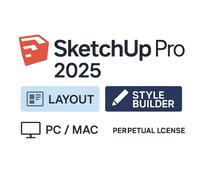 Sketchup Pro 2025 Licence À Vie - Inclut Layout & Style Builder - Pc/Mac