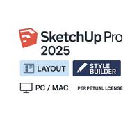 Sketchup Pro 2025 Licence À Vie - Inclut Layout & Style Builder - Pc/Mac