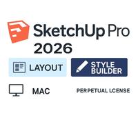 Sketchup Pro 2026 Licence À Vie - Inclut Layout & Style Builder - Mac