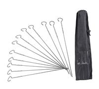Skewers BBQ de 14 pouces Ensemble | 430 bâtons de grill en acier inoxydable avec conception en spirale | Chaleur - aiguilles de barbecue tolérantes pour viande/légumes/camping