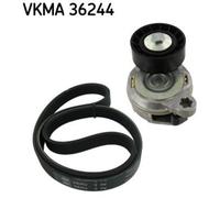 SKF Ensemble Courroie de Ceinture Trapézoïdale pour Volvo XC60 156 V60 Bw 135