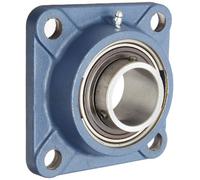 SKF Fy-tf Série à roulement à billes Bride unité, 4 trous de boulon, tige filetée Lock, Regreasable, contact et Char joints, Fonte, métrique, 20 mm, 1