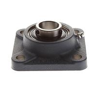 SKF Fy-tf Série à roulement à billes Bride unité, 4 trous de boulon, tige filetée Lock, Regreasable, contact et Char joints, Fonte, métrique, 25 mm, 1