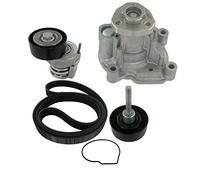 SKF Pompe à eau+Jeu de courroie trapézoïdale à nervures VKMC 31047-2 Contrôler et changer roue libre alternateur si nécessaire