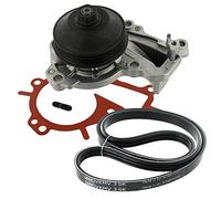 SKF Pompe à eau et kit de courroie trapézoïdale à nervures VKMC33327