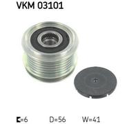 SKF Poulie roue libre alternateur Poulie d'Alternateur VKM 03101 40,9mm 17mm