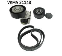SKF VKMA 31148 Jeu de courroies trapézoïdales à nervures pour VW