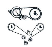 SKF Kit de distribution + pompe à eau VKMC 01952 en plastique pour AUDI VW