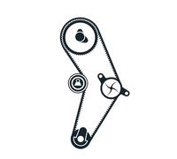 SKF Kit de distribution + pompe à eau VKMC 02204-3 Matière plastique pour JEEP