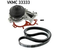SKF VKMC 33333 Pompe à eau+Jeu de courroie trapézoïdale à nervures pour CITROËN,