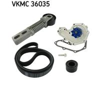 SKF VKMC 36035 Pompe à eau+Jeu de courroie trapézoïdale à nervures pour RENAULT