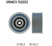 SKF VKMCV 51033 Poulie renvoi/transmission, courroie trapézoïdale à nervures pou
