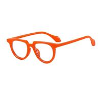 SKFGNX Lunettes de soleil ovales pour femmes, verres transparents couleur gelée, protection UV400, style punk, orange, taille 1.