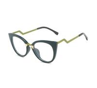 SKFGNX Monture de lunettes œil-de-chat classique pour femme, en acétate, vert foncé