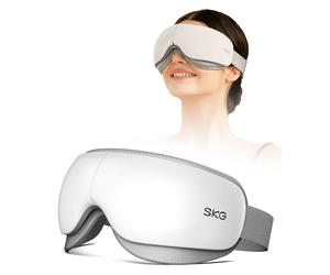 SKG ES500 Appareil de massage pour les yeux Faible bruit et PU ultra doux et respectueux de la peau Soulager la fatigue oculaire Cadeau pour l'être aimé