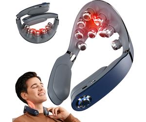 SKG G7 Pro-Fold Appareil de massage Soulagement des douleurs cervicales pour le cou à moyenne fréquence EMS + TENS et vibration 9D pliable. Cadeau pour l'être aimé