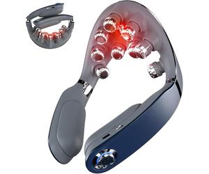 SKG G7PRO-FOLD Appareil de massage de la nuque pliable avec chaleur, sans fil, masseur vibrant pour tissus profonds, soulagement de la douleur, appareil électrique portab