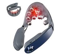 SKG G7PRO-FOLD Masseur de cou pliable avec chaleur, masseur de vibrations des tissus profonds sans fil pour soulager la douleur, relaxant électrique portable 9D pour femmes et hommes, cadeau pour la