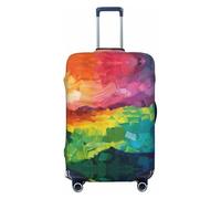 SKGOHLH A Blurred Oil Painting Housse de bagage lavable - Housse de protection de bagage tendance, convient pour les boîtes entre 45,7 et 81,3 cm, Noir , S