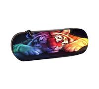 SKGOHLH The Colorful Tiger Étui de rangement en cuir multi-emplacements pour stylos
