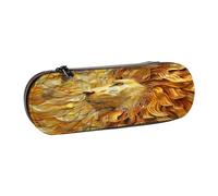 SKGOHLH The Golden African Lion Étui de rangement en cuir avec emplacements multiples