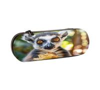 SKGOHLH The Lemur Eating Bread Étui de rangement en cuir avec compartiments multiples